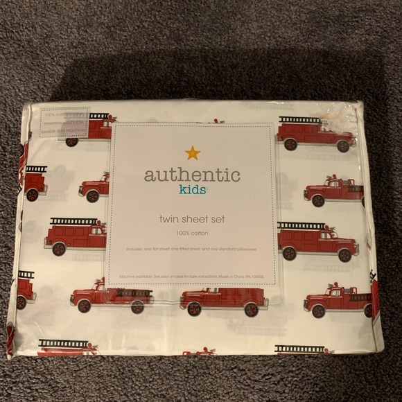 Authentic Kids Other - FIRETRUCKS TWIN SHEET SET. New! Authentic kids. 100% cotton.